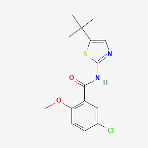 molecular formula C15H17ClN2O2S B8628465 n-(5-Tert-butylthiazol-2-yl)-5-chloro-2-methoxybenzamide 