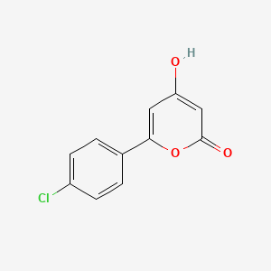 molecular formula C11H7ClO3 B8628472 6-(4-Chlorophenyl)-4-hydroxy-2H-pyran-2-one 