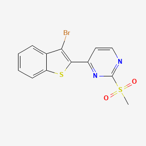 molecular formula C13H9BrN2O2S2 B8628479 4-(3-Bromobenzo[b]thiophen-2-yl)-2-(methylsulfonyl)pyrimidine 