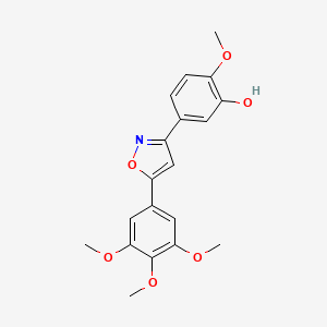 molecular formula C19H19NO6 B8628520 Phenol, 2-methoxy-5-[5-(3,4,5-trimethoxyphenyl)-3-isoxazolyl]- CAS No. 701954-74-7