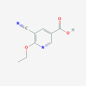 molecular formula C9H8N2O3 B8628525 5-Cyano-6-ethoxynicotinic acid 