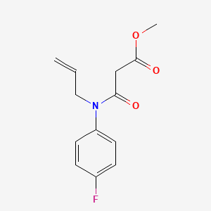 molecular formula C13H14FNO3 B8628531 Methyl 3-(allyl(4-fluorophenyl)amino)-3-oxopropanoate 