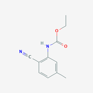 molecular formula C11H12N2O2 B8628564 2-((Ethoxycarbonyl)amino)-4-methylbenzonitrile 