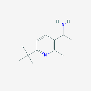 molecular formula C12H20N2 B8628597 [1-(6-Tert-butyl-2-methylpyridin-3-yl)ethyl]amine 