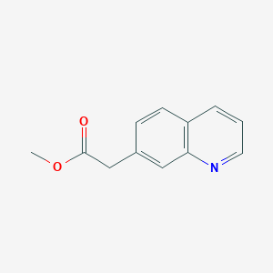 molecular formula C12H11NO2 B8628603 Methyl 7-quinolinylacetate 