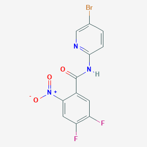 molecular formula C12H6BrF2N3O3 B8628621 N-(5-bromo-pyridin-2-yl)-4,5-difluoro-2-nitro-benzamide 