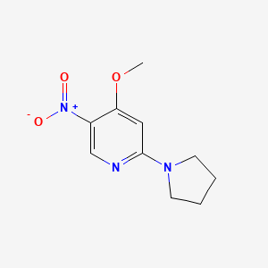4-Methoxy-5-nitro-2-(pyrrolidin-1-yl)pyridine