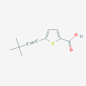 molecular formula C11H12O2S B8628642 5-(3,3-Dimethyl-but-1-ynyl)-thiophene-2-carboxylic acid 