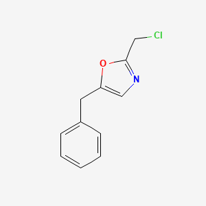 molecular formula C11H10ClNO B8628649 5-Benzyl-2-(chloromethyl)-1,3-oxazole CAS No. 89102-64-7