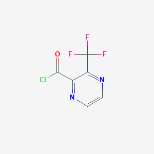 molecular formula C6H2ClF3N2O B8628651 2-Pyrazinecarbonyl chloride, 3-(trifluoromethyl)- 