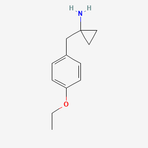molecular formula C12H17NO B8628712 1-(4-Ethoxy-benzyl)-cyclopropylamine 