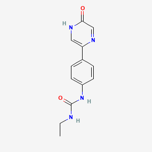 molecular formula C13H14N4O2 B8628819 N-Ethyl-N'-[4-(5-oxo-4,5-dihydropyrazin-2-yl)phenyl]urea CAS No. 89541-72-0