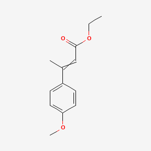 molecular formula C13H16O3 B8628850 2-Butenoic acid, 3-(4-methoxyphenyl)-, ethyl ester 