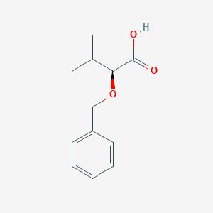 molecular formula C12H16O3 B8628892 Butanoic acid, 3-methyl-2-(phenylmethoxy)-, (2S)- 