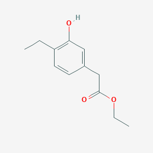 molecular formula C12H16O3 B8628899 Ethyl 2-(4-ethyl-3-hydroxyphenyl)acetate 