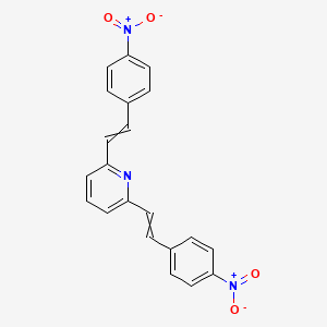 molecular formula C21H15N3O4 B8628927 Pyridine, 2,6-bis[2-(4-nitrophenyl)ethenyl]- CAS No. 116539-72-1