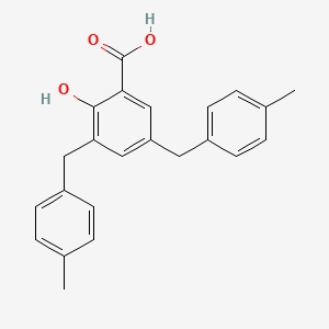 B8629032 2-Hydroxy-3,5-bis[(4-methylphenyl)methyl]benzoic acid CAS No. 117028-71-4