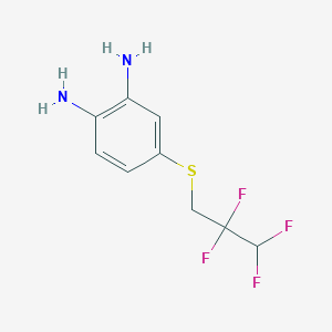 molecular formula C9H10F4N2S B8629046 4-[(2,2,3,3-Tetrafluoropropyl)sulfanyl]benzene-1,2-diamine CAS No. 54029-84-4