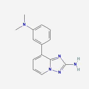 molecular formula C14H15N5 B8629049 8-(3-Dimethylamino-phenyl)-[1,2,4]triazolo[1,5-a]pyridin-2-ylamine 