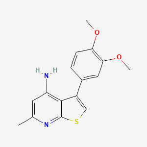 3-[3,4-Bis(methyloxy)phenyl]-6-methylthieno[2,3-b]pyridin-4-amine