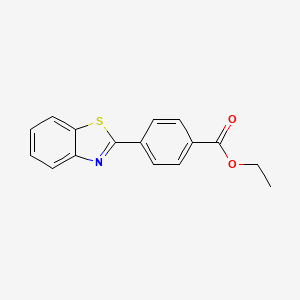 molecular formula C16H13NO2S B8629102 4-Benzothiazol-2-yl-benzoic acid ethyl ester 