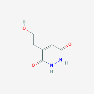 molecular formula C6H8N2O3 B8629144 4-(2-Hydroxyethyl)-1,2-dihydro-3,6-pyridazinedione 