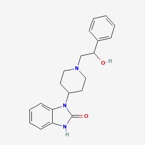 molecular formula C20H23N3O2 B8629146 1-[1-(2-hydroxy-2-phenylethyl)piperidin-4-yl]-2,3-dihydro-1H-1,3-benzodiazol-2-one 