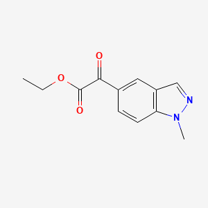 molecular formula C12H12N2O3 B8629163 ethyl 2-(1-methyl-1H-indazol-5-yl)-2-oxoacetate 