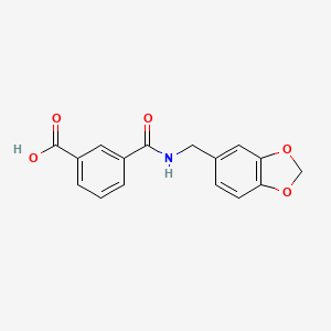 molecular formula C16H13NO5 B8629183 N-benzo[1,3]dioxol-5-ylmethyl-isophthalamic acid 