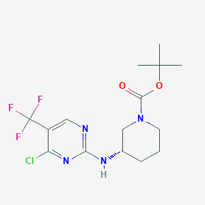 (S)-tert-butyl 3-((4-chloro-5-(trifluoromethyl)pyrimidin-2-yl)amino)piperidine-1-carboxylate