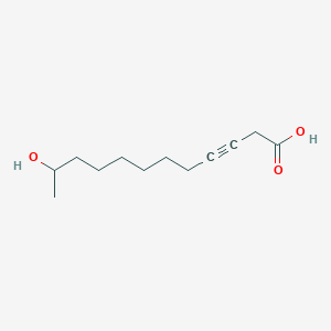 molecular formula C12H20O3 B8629255 3-Dodecynoic acid, 11-hydroxy- CAS No. 87519-39-9