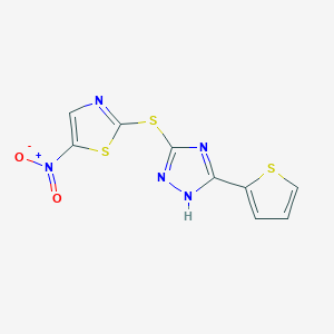 3-[(5-Nitrothiazol-2-yl)mercapto]-5-(thien-2-yl)-1,2,4-triazole