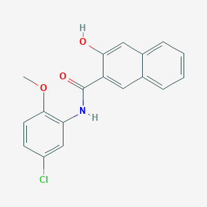 molecular formula C18H14ClNO3 B086293 2-萘甲酰胺，N-(5-氯-2-甲氧基苯基)-3-羟基- CAS No. 137-52-0
