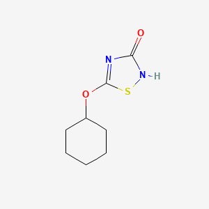 molecular formula C8H12N2O2S B8629305 3-Hydroxy-5-cyclohexyloxy-1,2,4-thiadiazole CAS No. 61516-13-0