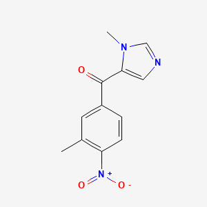 molecular formula C12H11N3O3 B8629340 (1-Methyl-1H-imidazol-5-yl)(3-methyl-4-nitrophenyl)methanone 