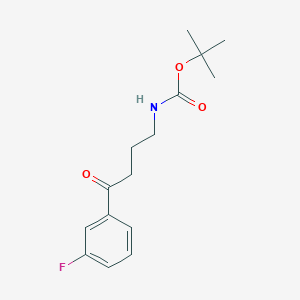 molecular formula C15H20FNO3 B8629343 Tert-butyl 4-(3-fluorophenyl)-4-oxobutylcarbamate 