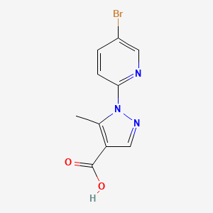 molecular formula C10H8BrN3O2 B8629357 1-(5-bromopyridin-2-yl)-5-methyl-1H-pyrazole-4-carboxylic acid 