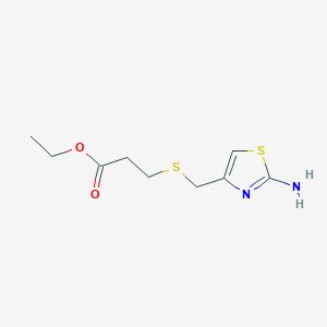 Ethyl 3-{[(2-amino-1,3-thiazol-4-YL)methyl]sulfanyl}propanoate