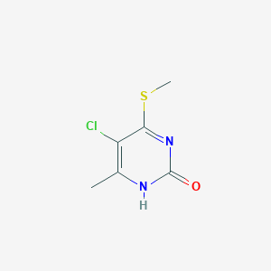 molecular formula C6H7ClN2OS B8629430 5-Chloro-6-methyl-4-(methylsulfanyl)pyrimidin-2(1H)-one CAS No. 61000-86-0