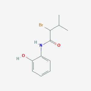 molecular formula C11H14BrNO2 B8629437 2-(2-Bromo-3-methylbutyryl)aminophenol 