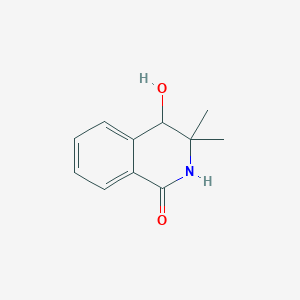 molecular formula C11H13NO2 B8629439 4-hydroxy-3,3-dimethyl-3,4-dihydro-2H-isoquinolin-1-one 