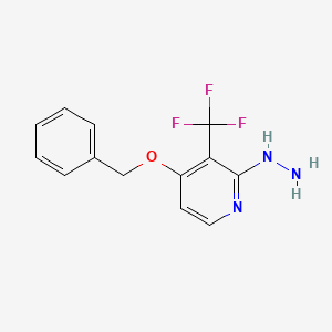 molecular formula C13H12F3N3O B8629464 (4-Benzyloxy-3-trifluoromethyl-pyridin-2-yl)-hydrazine CAS No. 1254981-28-6