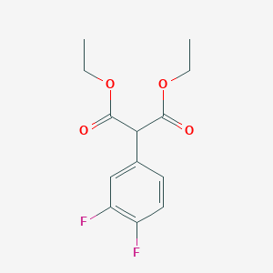 molecular formula C13H14F2O4 B8629474 Diethyl 3,4-difluorophenylmalonate 