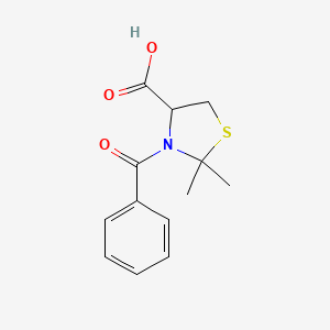 molecular formula C13H15NO3S B8629488 3-Benzoyl-2,2-dimethyl-1,3-thiazolidine-4-carboxylic acid CAS No. 95542-74-8