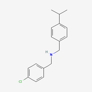 molecular formula C17H20ClN B8629535 N-(4-Chlorobenzyl)-N-(4-isopropylbenzyl)amine 