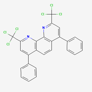 molecular formula C26H14Cl6N2 B8629537 4,7-Diphenyl-2,9-bis(trichloromethyl)-1,10-phenanthroline CAS No. 102331-53-3