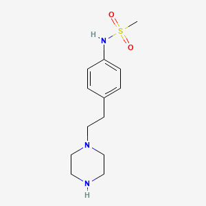 N-[4-(2-piperazin-1-ylethyl)phenyl]methanesulfonamide