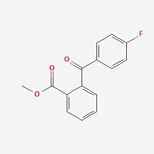 molecular formula C15H11FO3 B8629663 Benzoic acid,2-(4-fluorobenzoyl)-,methyl ester 