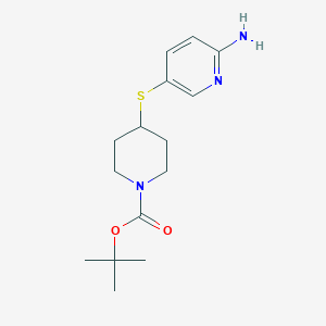 tert-butyl 4-(6-aminopyridin-3-yl)sulfanylpiperidine-1-carboxylate