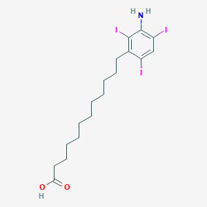 B8629798 12-(3-Amino-2,4,6-triiodophenyl)dodecanoic acid CAS No. 102831-71-0